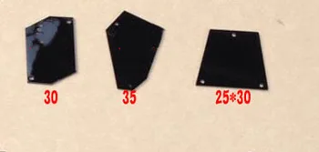 

Customized Gold Sew On Acrylic Mirrored Rhinestones with Holes (16+17+17=50pcs)