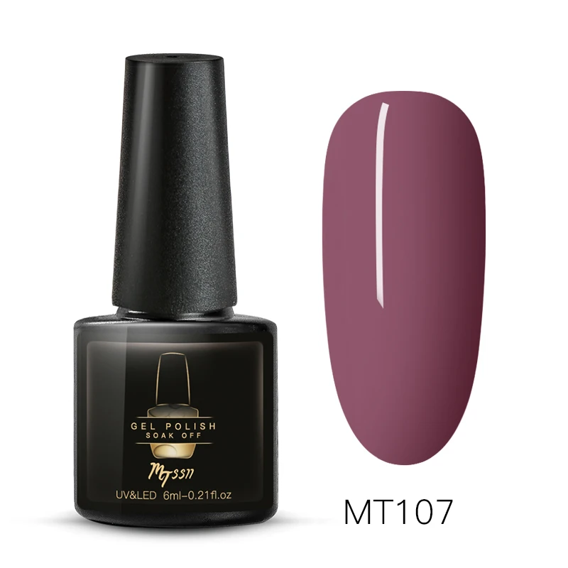 Mtssii 7ml Color Nail Gel Polish Manicure Semi Permanent Base Top Coat UV LED Nails Gel Varnish Soak Off Nail Art Manicure Gel - Color: S04822
