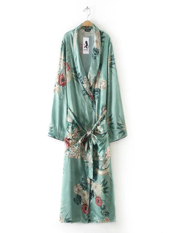 Новинка, женское богемное длинное кимоно с цветочными кисточками, большие размеры, шаль, топы, женская одежда, camisa feminina, Прямая поставка - Цвет: As Shown