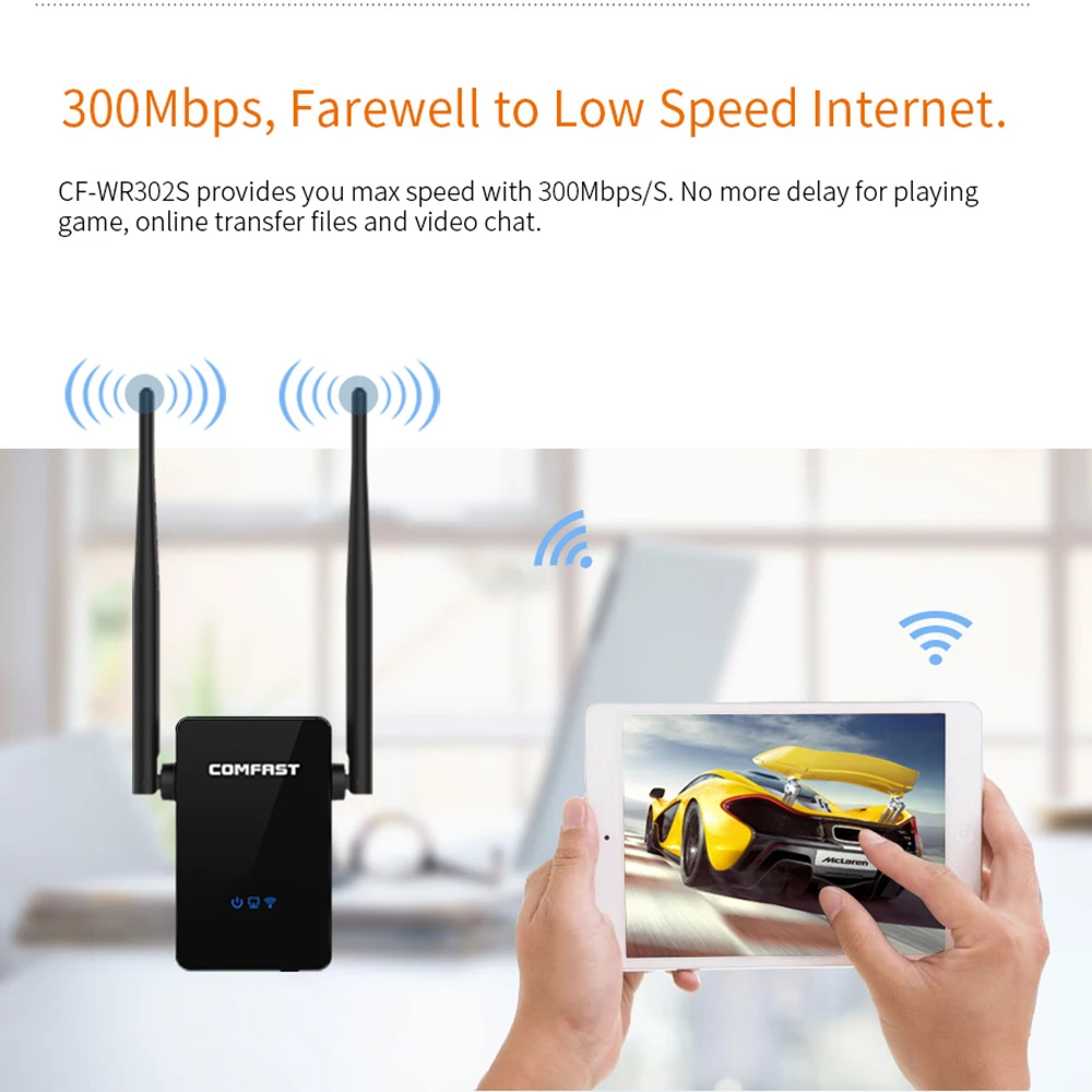 Comfast беспроводной маршрутизатор 300 Мбит/с Wi Fi ретранслятор длинный сигнал