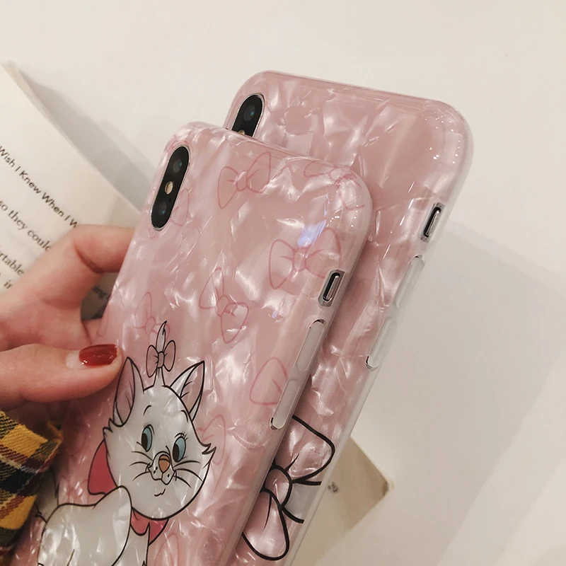 Милый розовый чехол для телефона Marie Cat s для iphone 11 Pro Max чехол для iphone XS MAX XR X 6 6S 7 8 Plus задняя крышка милый забавный чехол