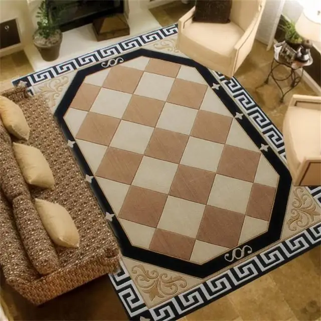 Clic Retro Plaid Carpets For Living Room Handmade Acrylic Area Clic Retro Plaid Carpets For Living Room Handmade Acrylic Area Rugs Bedroom Sofa Soft Study