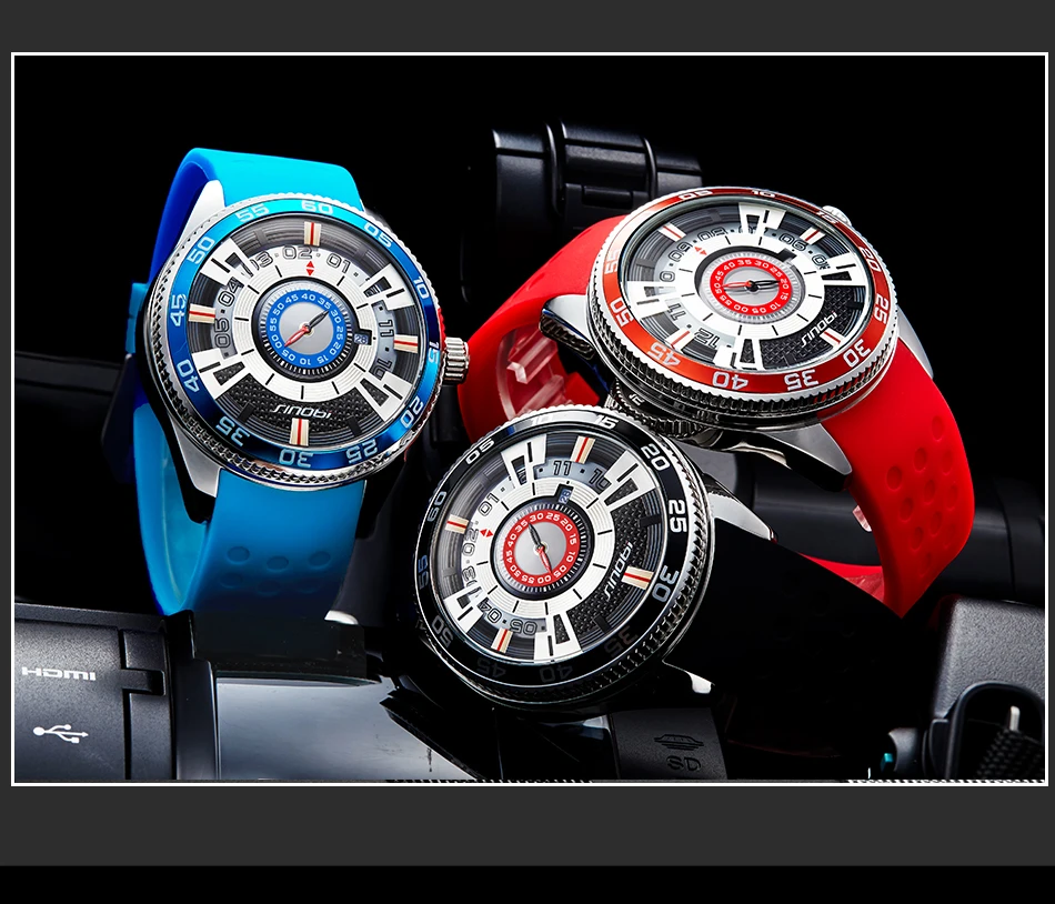 SINOBI Новые Креативные мужские часы люксовый бренд кварцевые часы мужские Модные Военные Спортивные наручные часы Reloj Hombre
