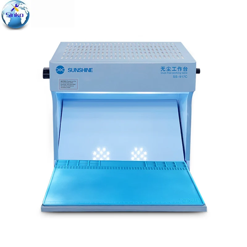 

Sunshine SS-917C Dust Free Working Room Anti Dust Working Bench Adjustable Wind Cleaning Room for Phone iPad Refurbish Repair