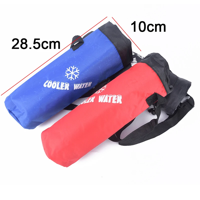 Universal Drawstring Water Bottle Pouch High Capacity Insulated Cooler Outdoor 