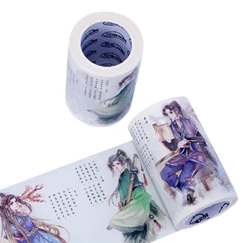 

Special ink 75mm wide Handsome martial arts beauty man retro decoration washi tape DIY planner scrapbooking masking tape escolar