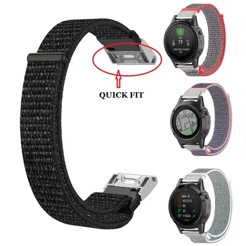 

For Garmin quick fit 20m 22mm 26mm Easy Quick Fit nylon Strap for Garmin Fenix 5X Plus Fenix 3 3HR Descent MK1 Fenix 5 Plus