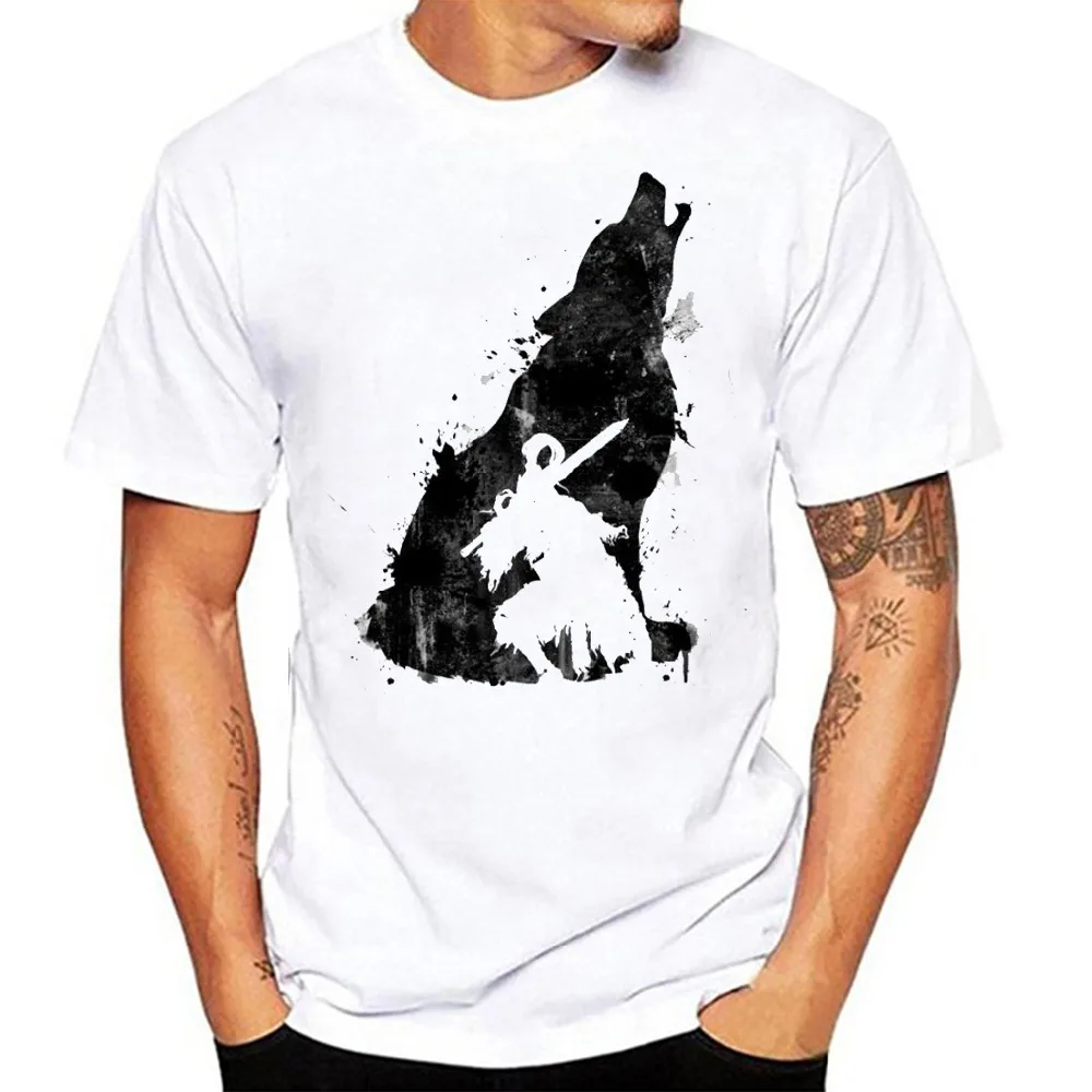 Мужская футболка Sif the Great Wolf Artorias Dark Souls Badass Artsy Tee | одежда