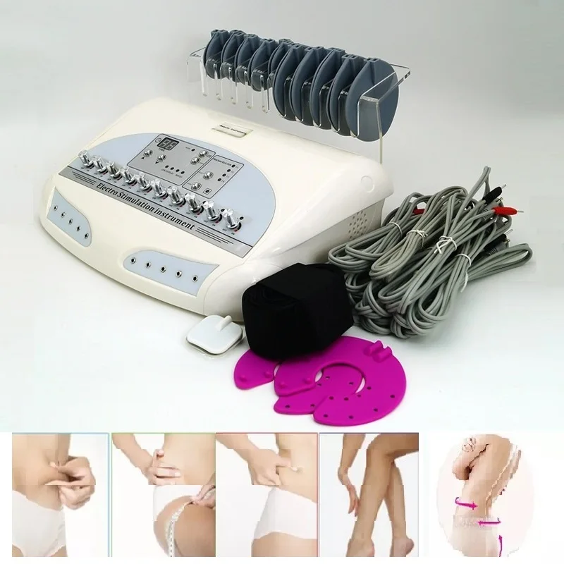 

Top sale Meridian Massage Electronic Muscle Stimulator Physiotherapy equipment ems micro current 10 patch beauty instrument