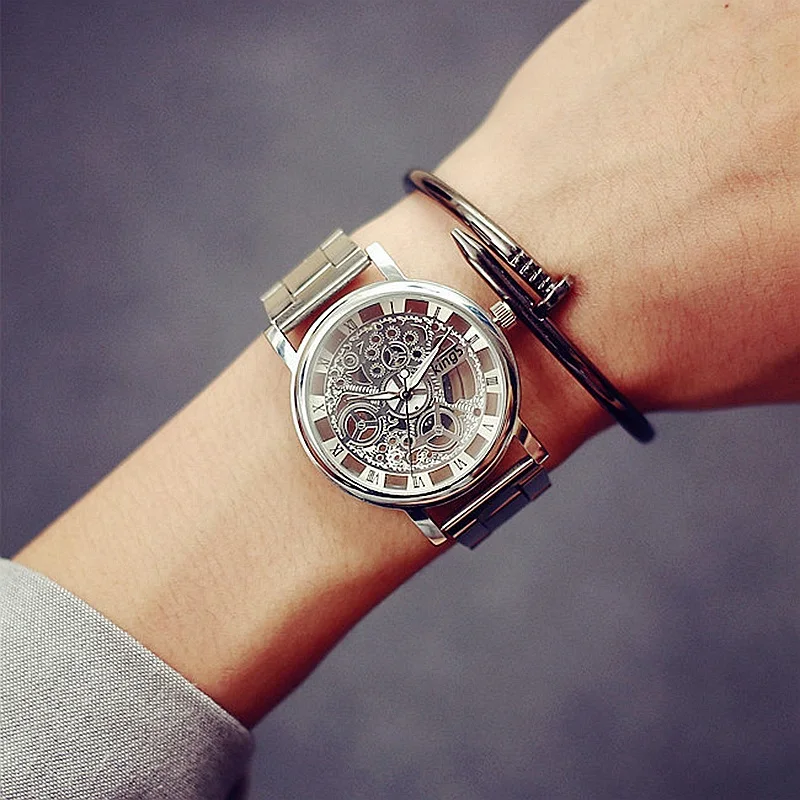 

2017 New Fashion Watch Gold Color Mens Watches casual Top Brand Luxury Hot Selling Ladies Watch Steel Women Dress Watch Relogio