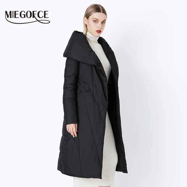 MIEGOFCE 2019 Длинный пуховик зимний женский теплая пальто для женщин модная женская парка высококачественный брэнд женских пуховиков новая коллеция от дизайнера
