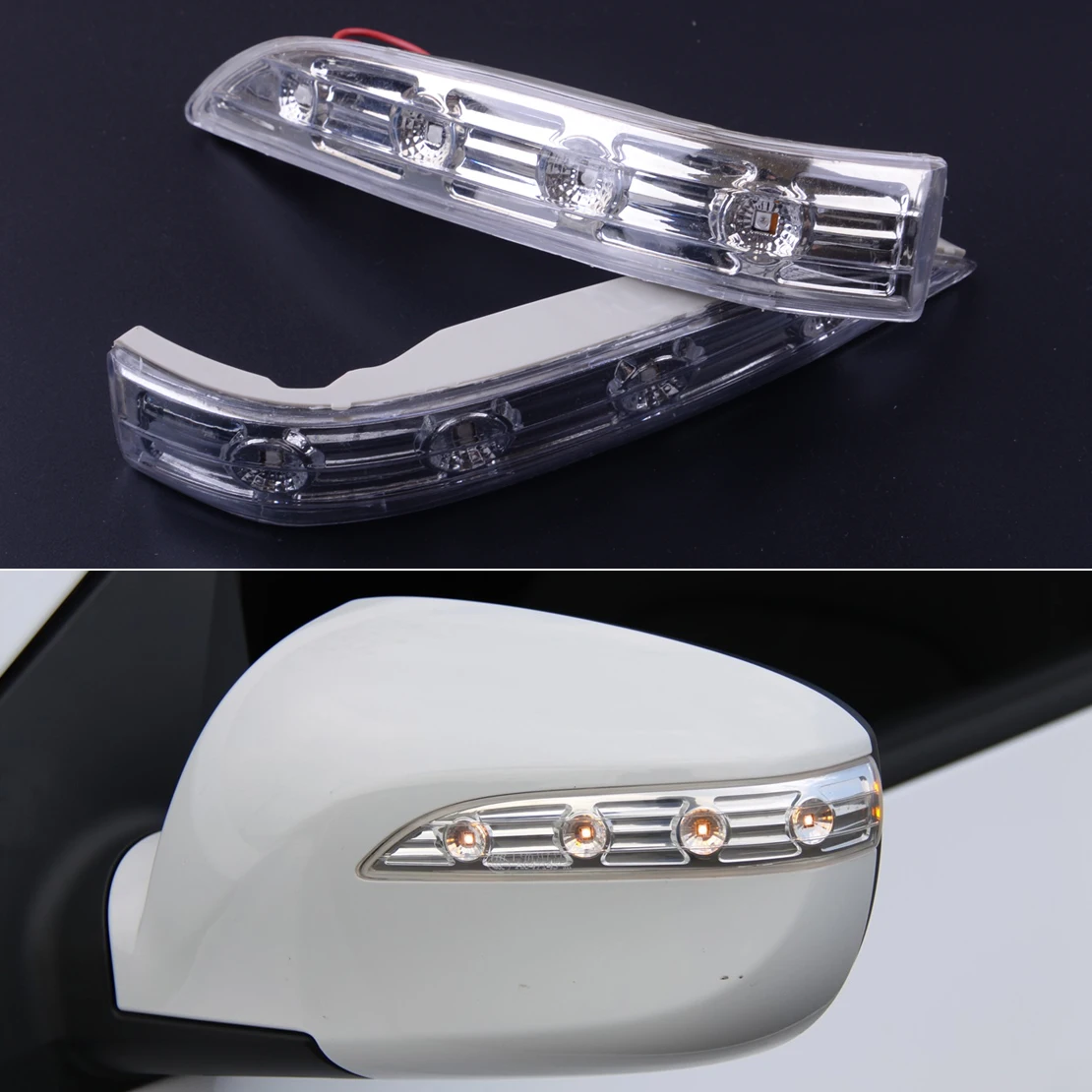 

beler Plastic Clear Side Mirror Amber LED Turn Signal Light Fit For Hyundai Tucson ix35 2010 2011 2012 2013 2014 Car Accessories