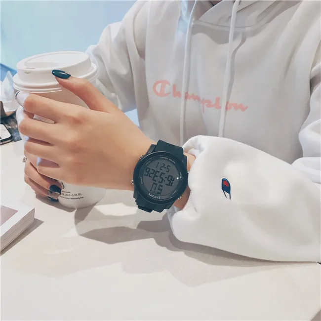 Ulzzang брендовые многофункциональные электронные часы мужские повседневные
