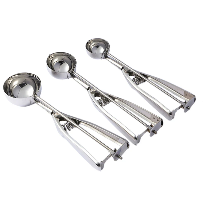 

2018 new 4cm/5cm/6cm Kitchen Ice Cream Scoop Potato Scoop Stainless Steel Spoon Ice Cream Ball Maker Kitchen Accessories