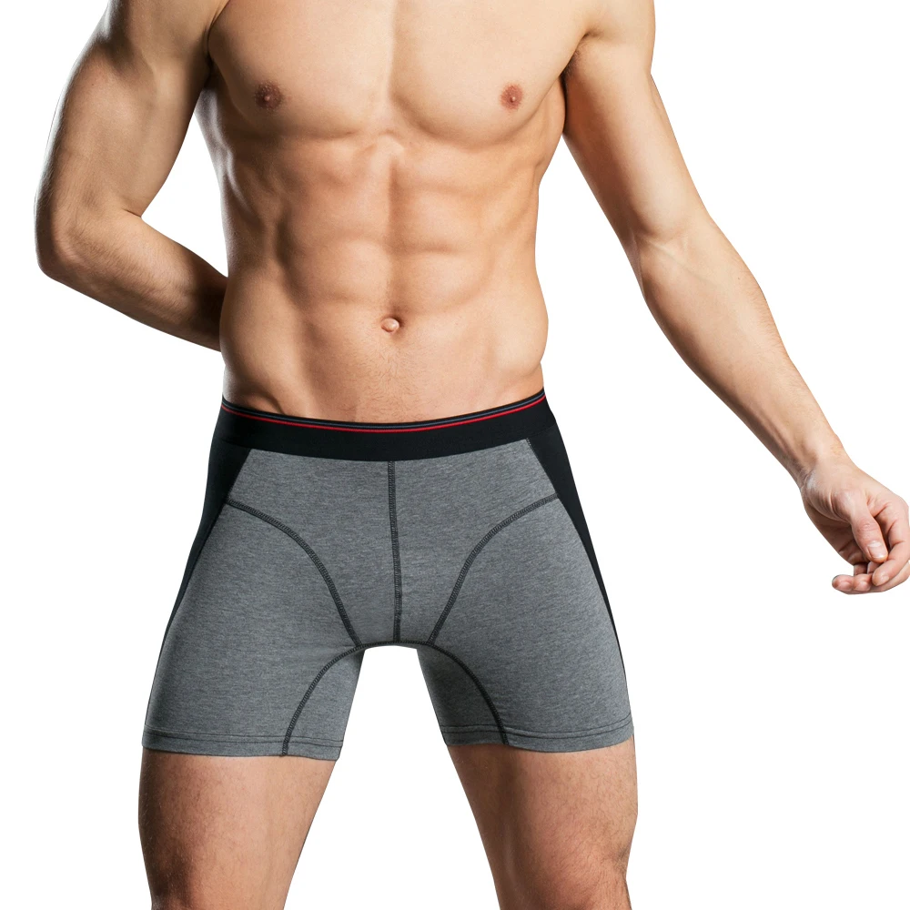 4Pcs/Lot Long Boxers Men Boxer for Men Cotton Soft Breathable Mens Underwear Boxer Shorts Male U-convex Panties Plus Size 4XL
