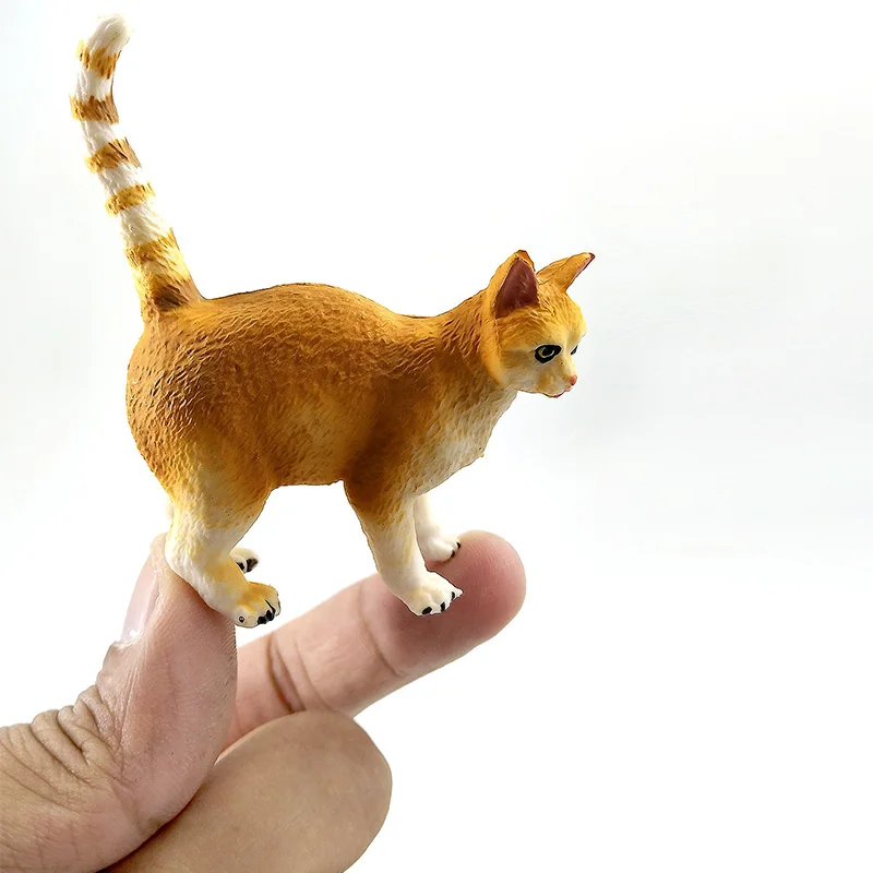 Миниатюрная фигурка кошки модель животного украшение для дома и сада аксессуары