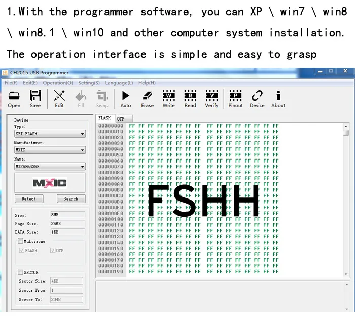 CH2015 + AVR ISP адаптер TQFP32/QFP32 TQFP44/QFP44 TQFP64/QFP64 адаптер Программирование AVR MCU данных flash SPI флэш-памяти EEPROM программист