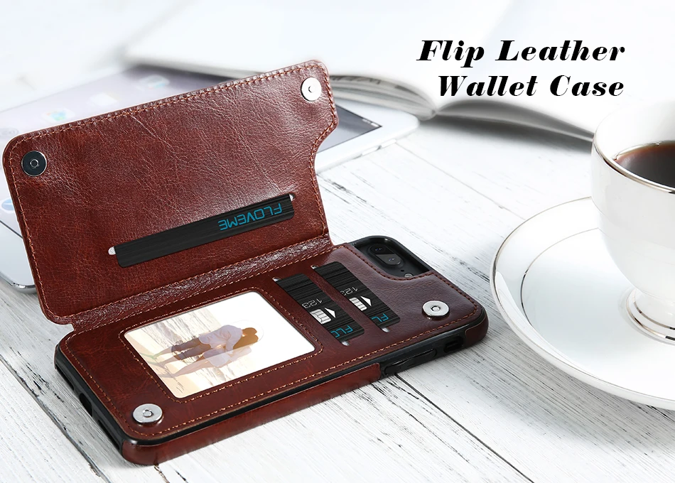 Flip Leather Case For iPhone 7 6 6S Plus YYF  (11)