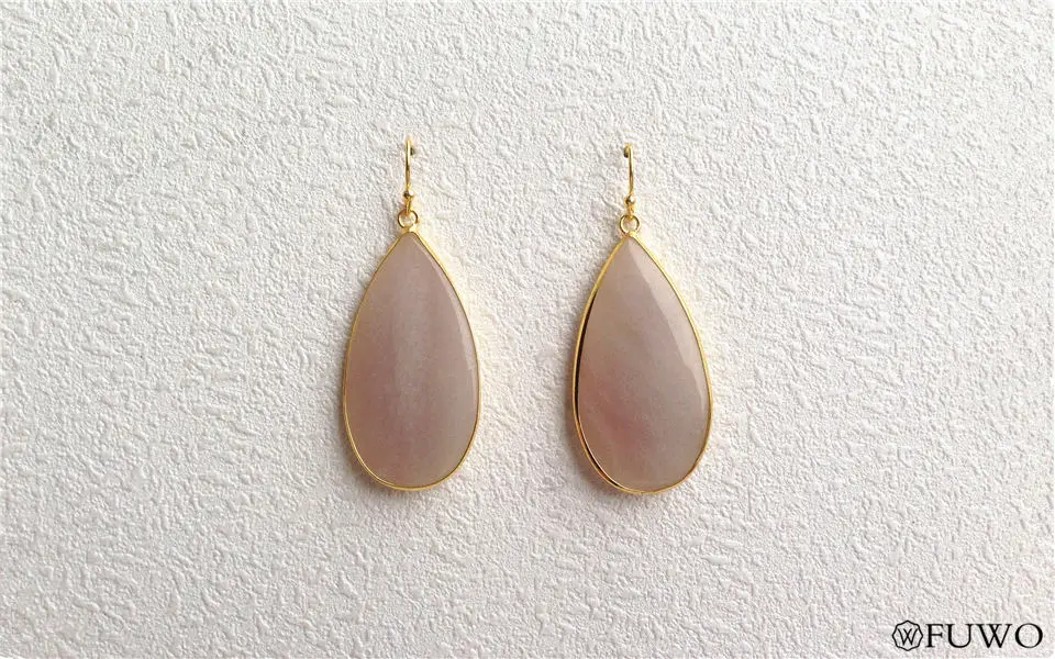 Turquoise triangle arrow kite tear shape natural stone drop earrings 14-5