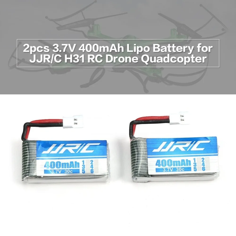 

2pcs Original 3.7V 400mAh 30C RC Helicopter Lipo Battery for JJRC H31 Drone RC Quadcopter Drone Battery RC Airplanes Batteries