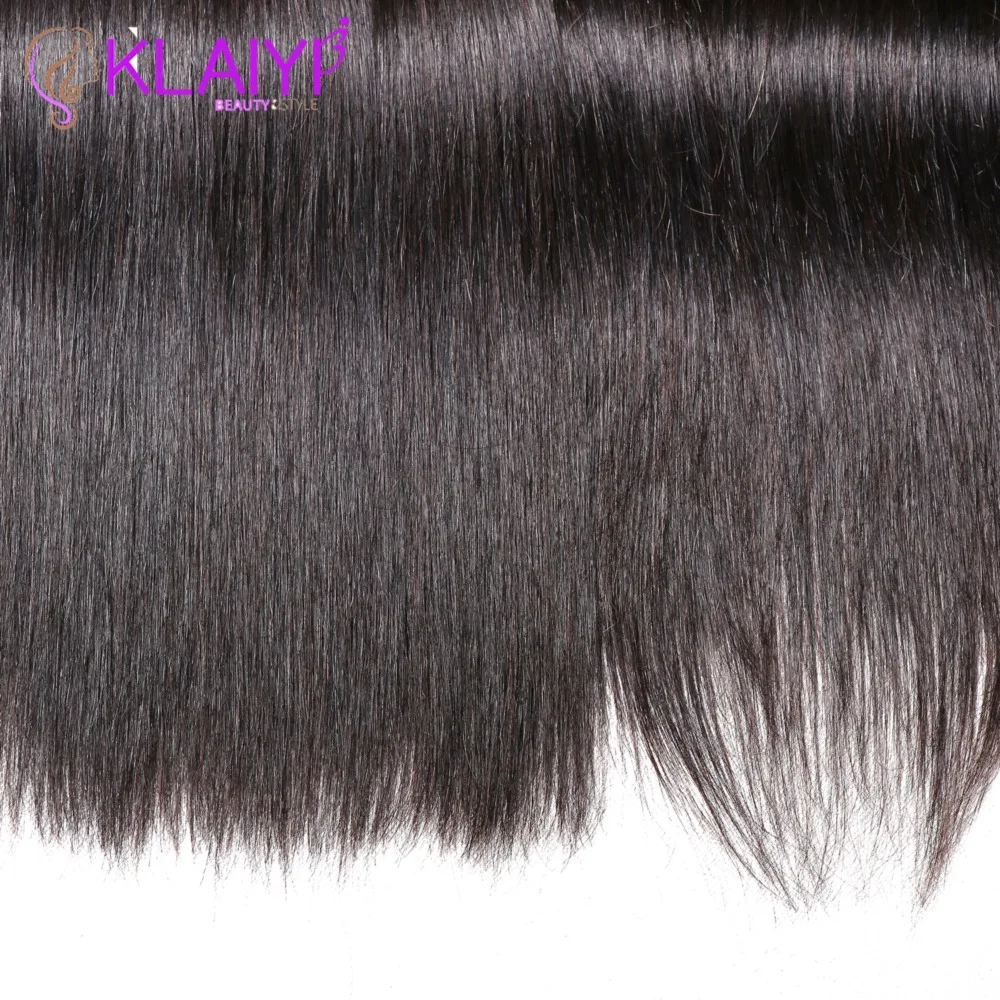 KLAIYI Hair Brazilian Straight Hair Bundles With 5*5 Lace Closure Human Hair With Closure Remy Hair Weaves