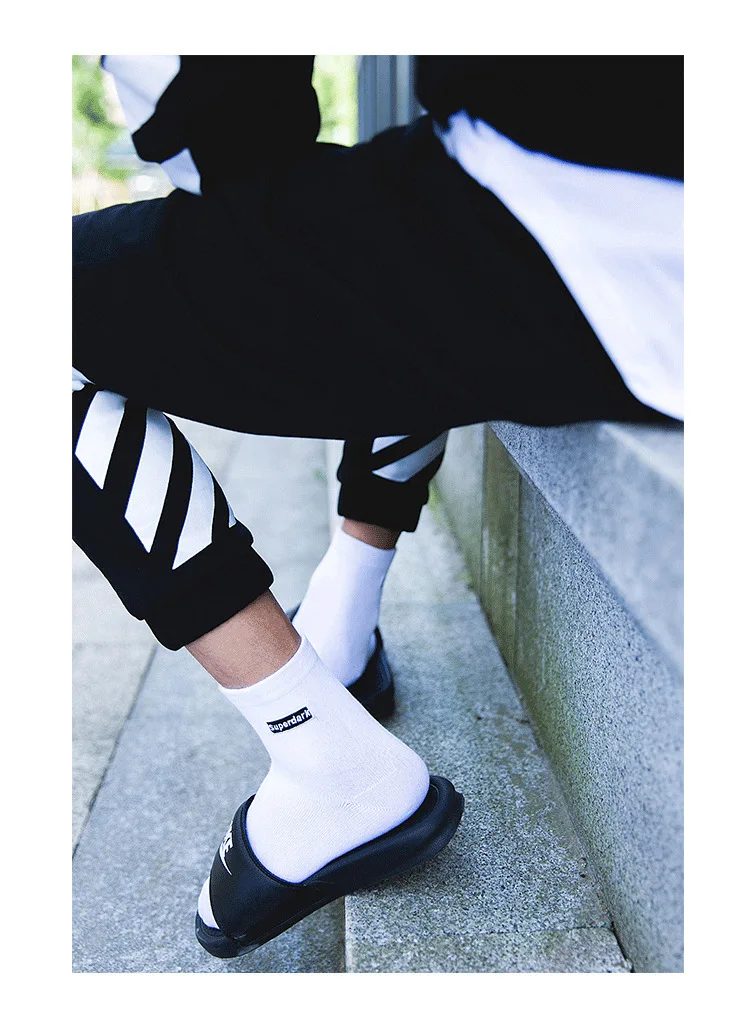 Harajuku Hip Hop Off White Winter Socks 100 Cotton Ankle Short Socks Tide Calcetines Skate Verano Hombre Regalo Para Men Fashion