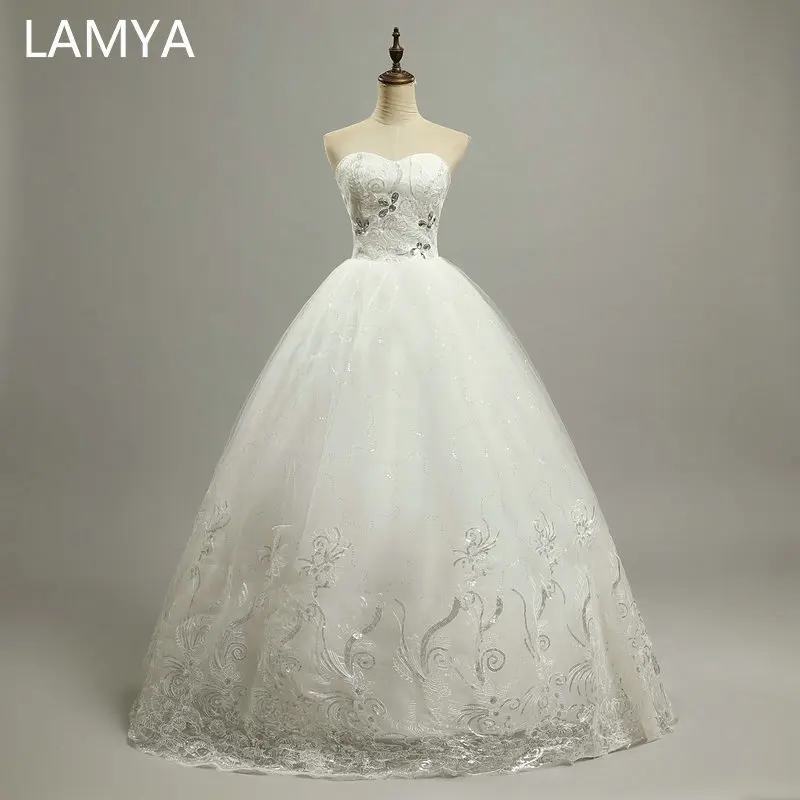 

Crystal Wedding Dress 2019 Romantic Bridal Gown Sweetheart Custom Vestido De Noiva For Women wedding dress 2018 long sleeve