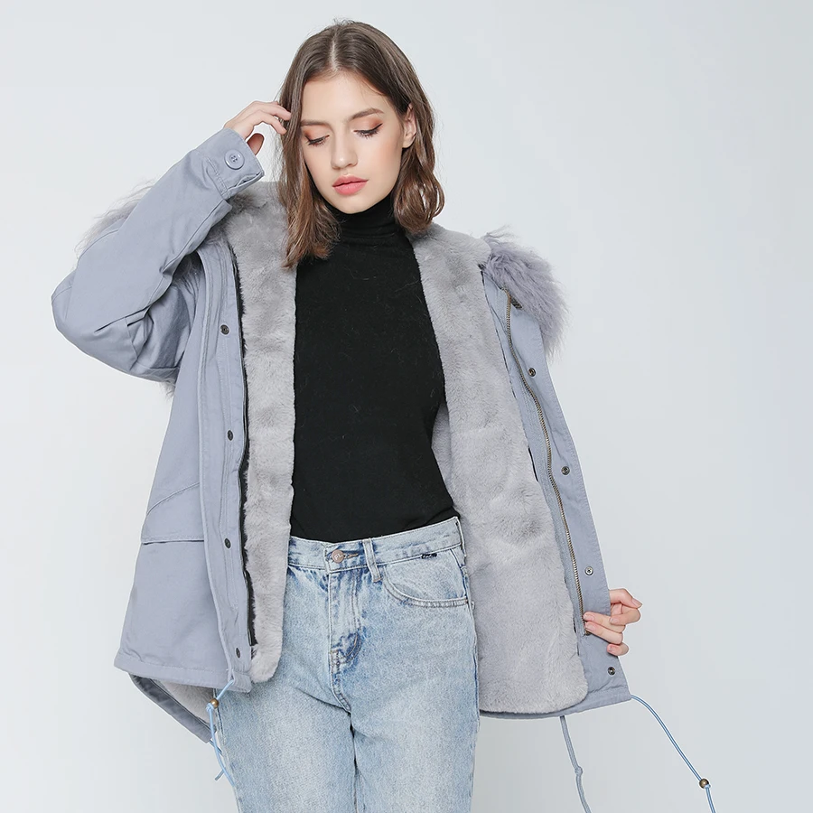 Parka Real Fur Coat Winter Jacket Women Real Mongolia Sheep Fur Parkas Thick Warm Luxury Detachable Outerwear Streetwear