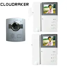 CLOUDRAKER Проводная видеодомофон 2x4,3 дюймов мониторы с 1x видео дверная камера телефон ИК Ночное Видение разблокировать