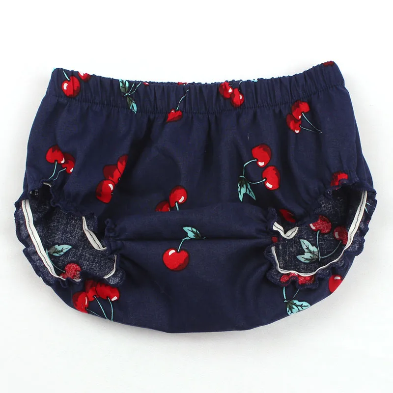 Newborn Baby Summer Cherry Ruffle Bloomers Little Girl Cotton Diaper Cover Toddler Lipstick Shorts Infant (8)