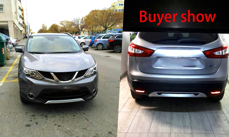 Для Nissan Qashqai Dualis J11- ABS автомобильный Внешний Передний Задний бампер Защитная Накладка 2 шт