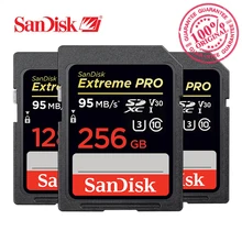 SanDisk Memory Card Extreme Pro SDHC/SDXC SD Card 95MB/s 16GB 32GB 64GB 128GB 256GB Class10 C10 U3 V30 UHS-I 4K For Camera SDXXG