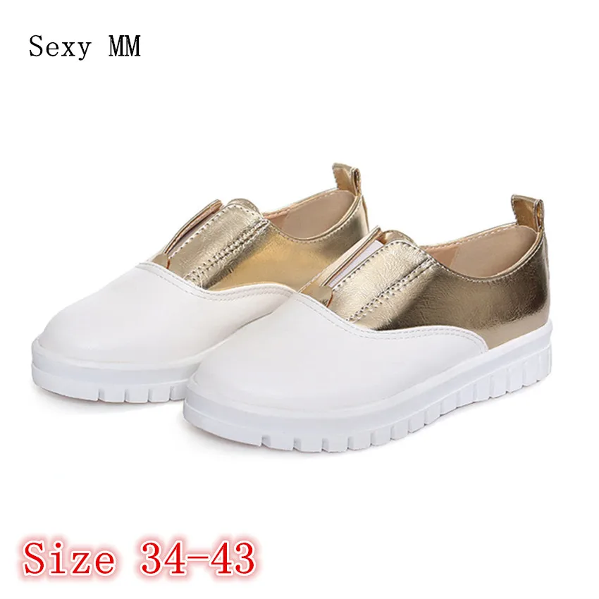

Slip On Shoes Flat Platform Women Oxfords Shoes Loafers Flats Woman Casual Shoes High Quality Plus Size 34 - 40 41 42 43