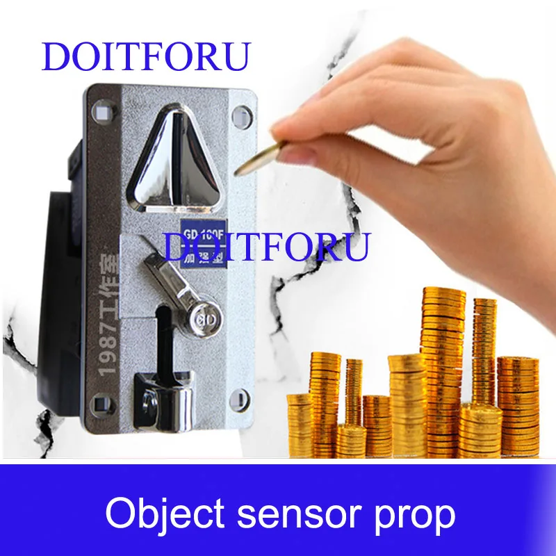 

Room escape game prop coin selector drop coins into slot machine to escape from chamber room insert coins prop