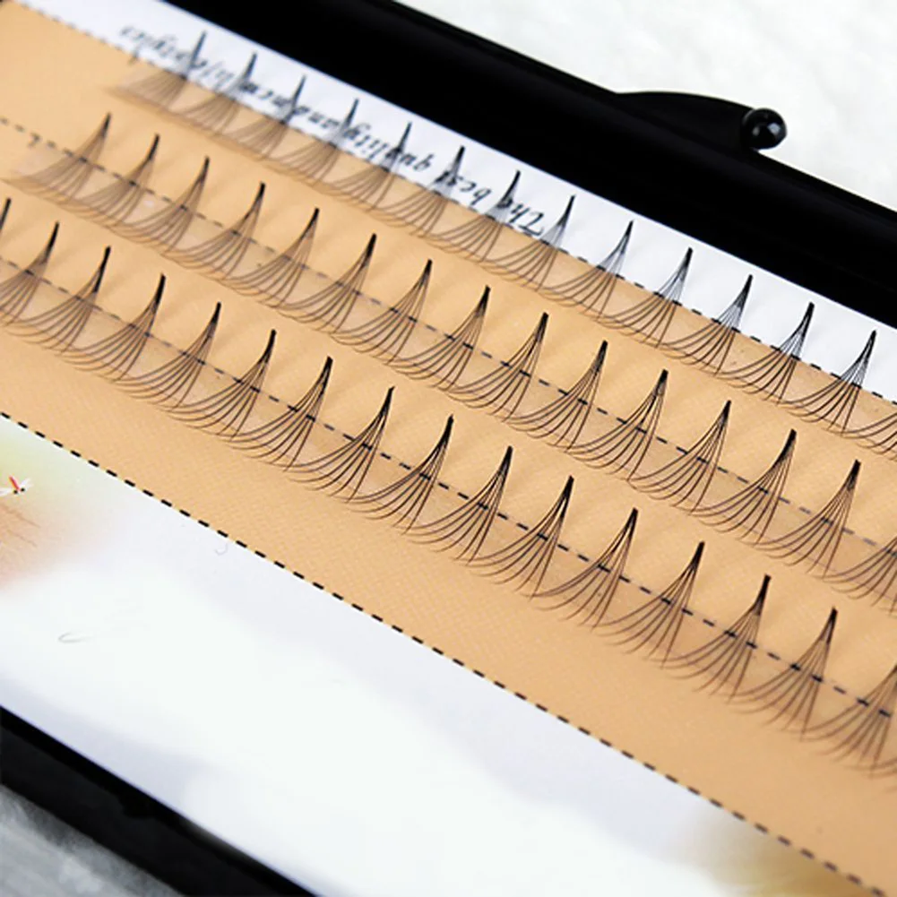 

Fashion 57 Pcs Individual 8 10 12mm Black Eyelashes Extension Cluster Grafting Fake False Eyelashes