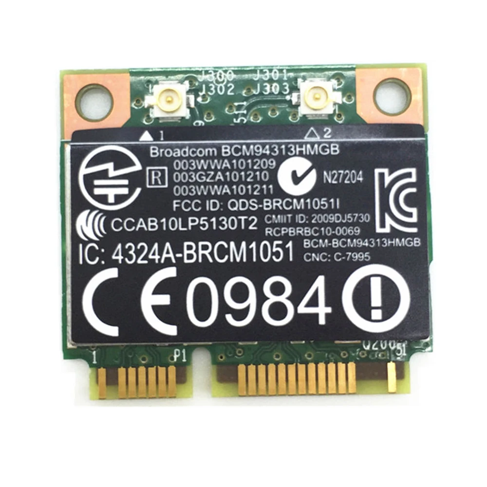 Для BroadCom BCM94313HMGB BCM4313 Wifi+ Bluetooth 4,0 Mini PCI-E 300 Мбит/с карта для hp G4 G6 DV6 DV7 CQ43 CQ57 SPS 657325-001