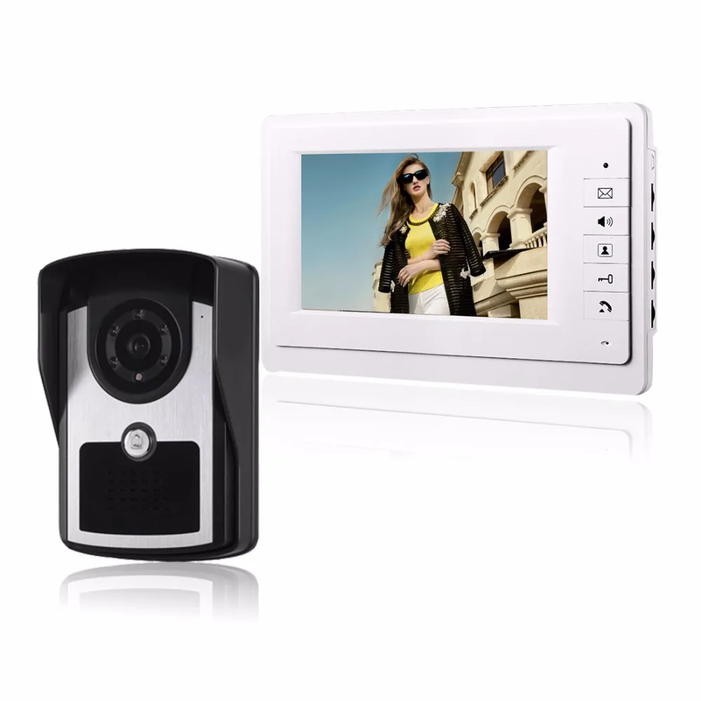 HD 7`` TFT Color Video door phone Doorbell System Kit IR