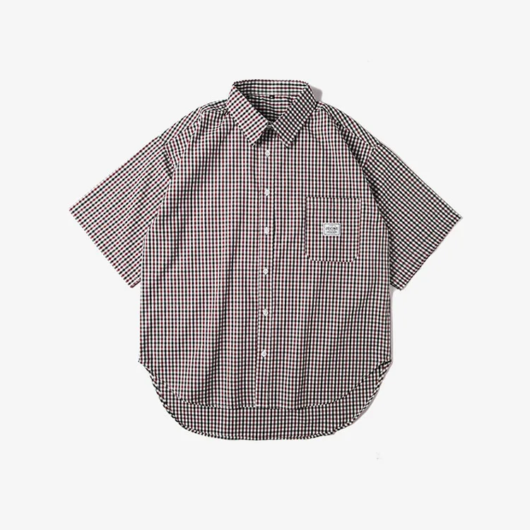 Aolamegs Plaid Shirt Men High Street Style Oversize Shirts 2017 Spring Summer New Hip Hop Harajuku Short Sleeve Shirts Camisa (3)