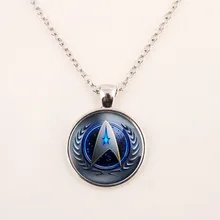 2015 New Fashion Star Trek Necklace Star Trek Pendant Science Medical or Operations pendent Glass Dome Necklace