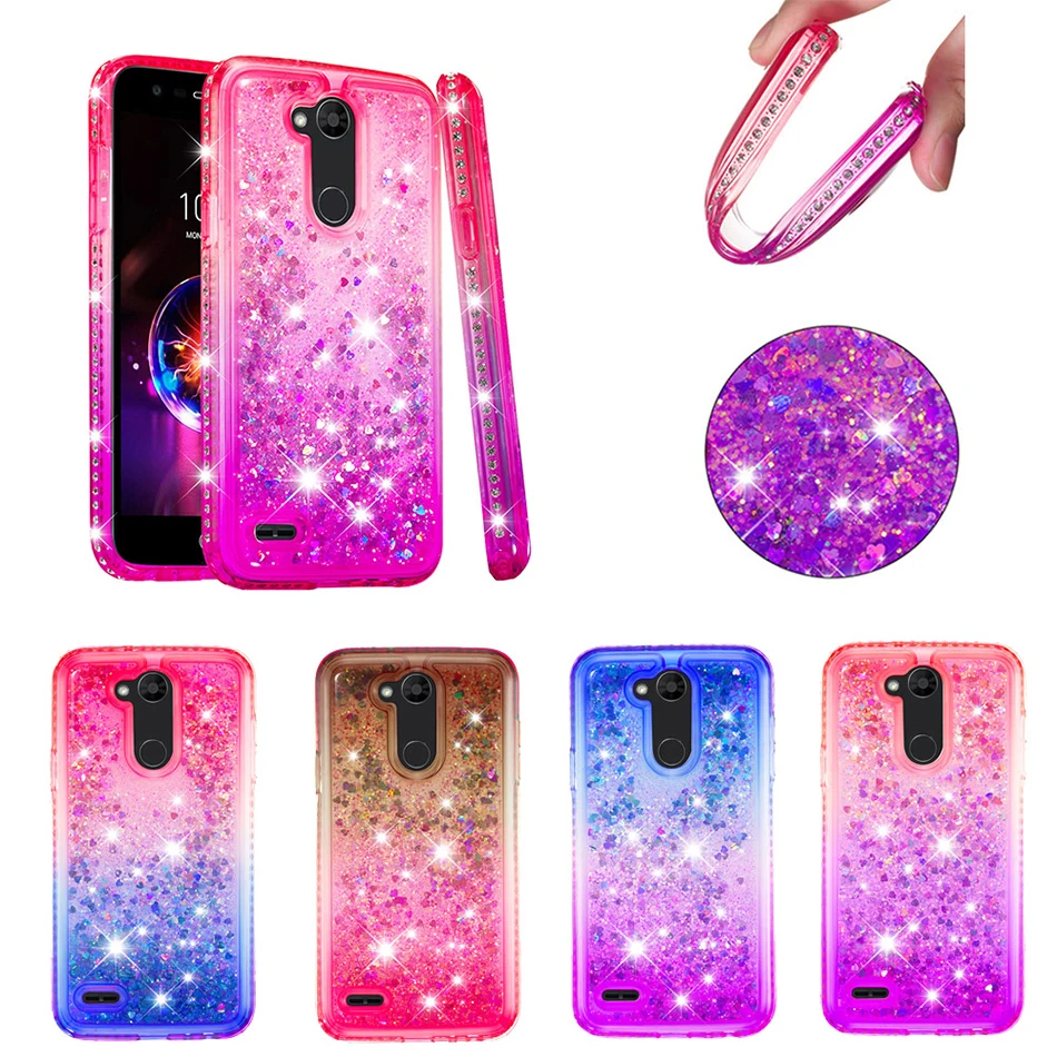 

Diamond Glitter Phone Cover For LG X Power 3 V40 ThinQ G7 K8 2018 Stylo 4 Q Stylus Q8 Gradient Quicksand Soft TPU Case B31