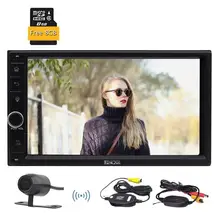 Windows 6.0 7 Inch 2 Din Car Stereo GPS Navigation with map card Autoradio with Touch Screen Car Radio Audio Remote Control Blue