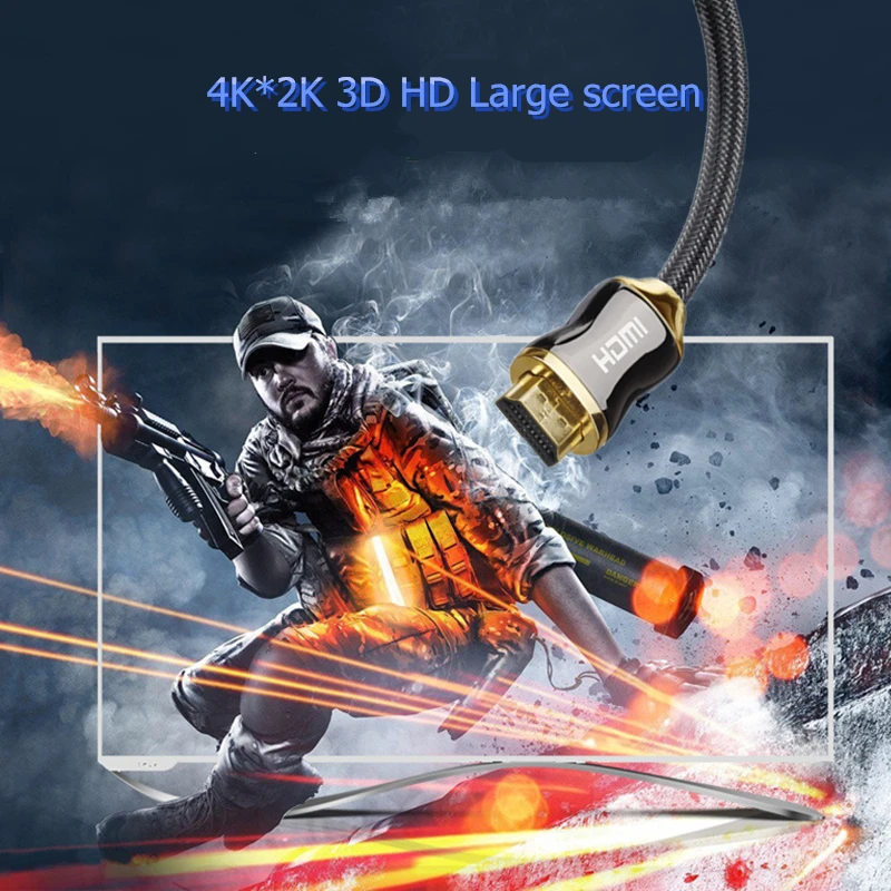 Rankman HDMI 2,0 4K кабель 24K позолоченный 3D UHD HDMI к HDMI шнур для телевизора lcd ноутбука PS3/4 проектора компьютера DVD