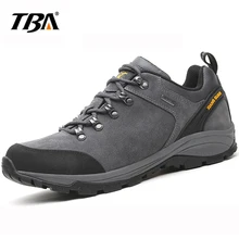 2017 TBA Men’s Leather Outdoor Cattlehide Hiking Shoes High Quality Trekking Shoes Breathable Comfortable Climbing Sneakers