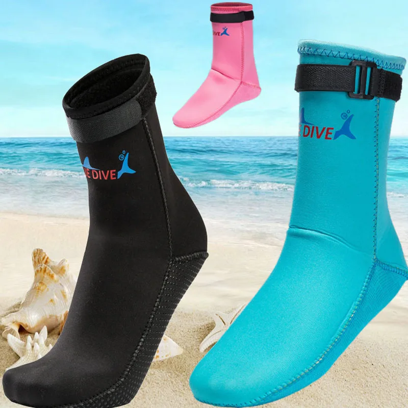 3mm Three Colors Neoprene Scuba Diving Socks Scratch Proof Winter Warm