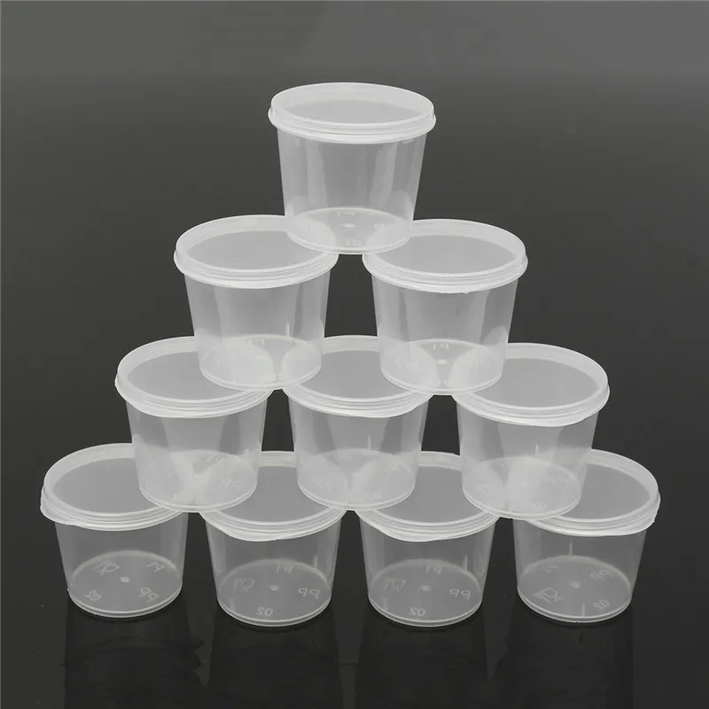 Heatoe 30 Pack Small Clear Plastic Beads Storage Containers Box with Hinged Lid for Small Items Crafts