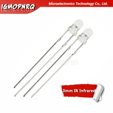 100 шт. светодиодный 3 мм 940nm ИК инфракрасный светодиод круглый светильник