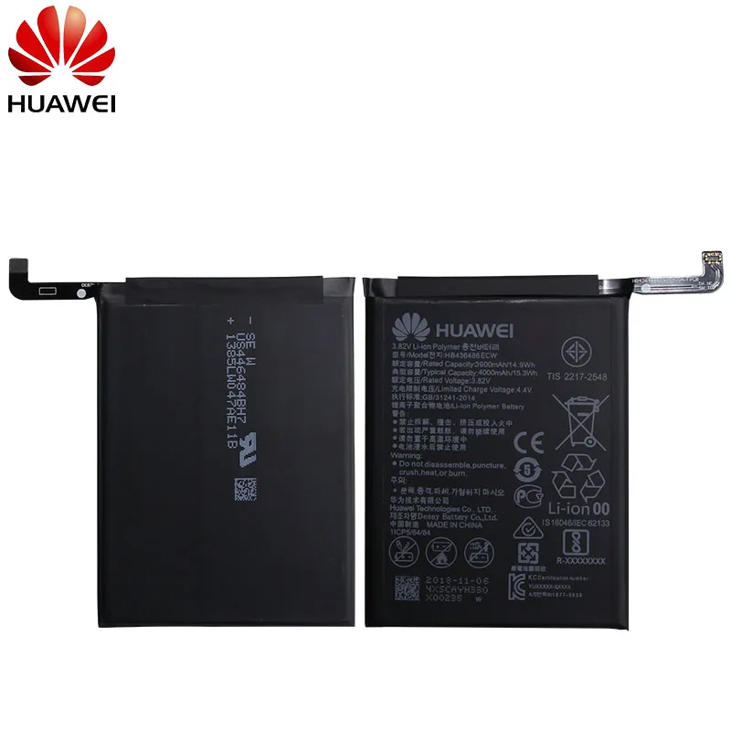 Hua Wei сменная батарея для телефона HB436486ECW 3900 мАч для huawei mate 10/10 Pro mate 20 P20 Pro Honor V20 Оригинальные аккумуляторы