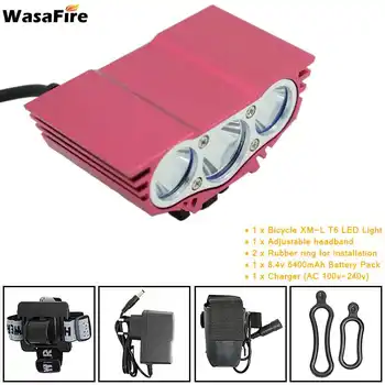

WasaFire High Power Waterproof 4-mode Bicycle Light 3*XML-T6 LED Bike Headlight Cycling Front Flashlight +18650 Battery Pack