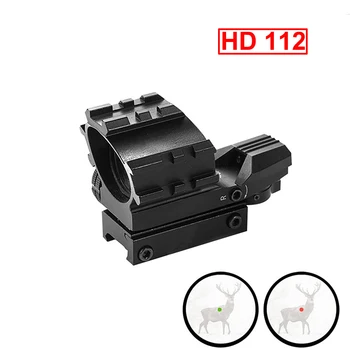comprar Riflescope Tático Red Dot Sight Hd112 Holográfico 4 Retículos Reflex Sniper Rifle Escopo Para A Caça Airsoft Armas De Ar