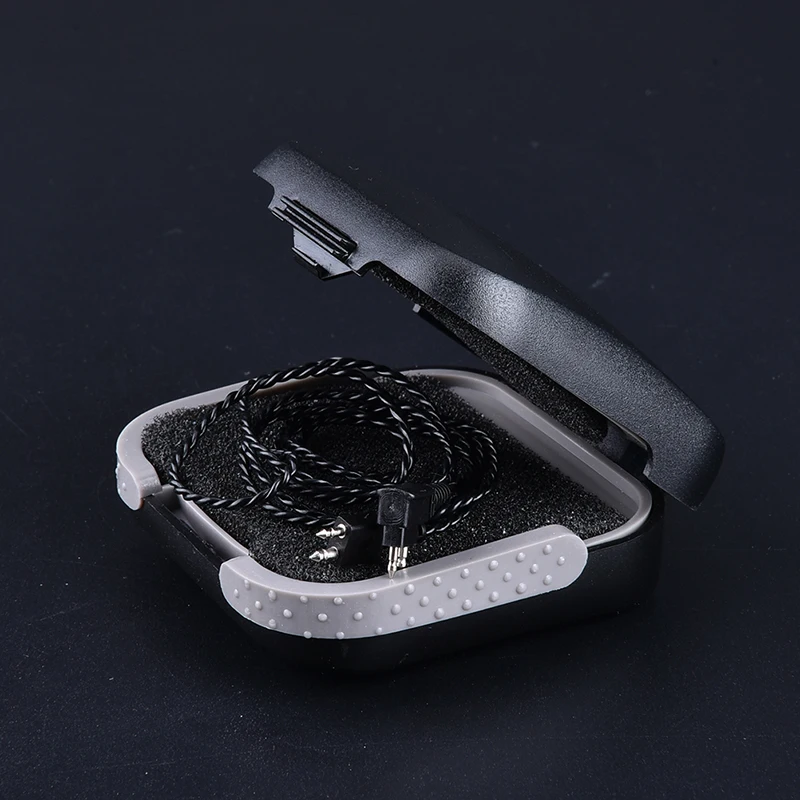 Черно-белая упаковка для ювелирных изделий, портативный чехол для слухового аппарата из пены и АБС-пластика - Цвет: Black color